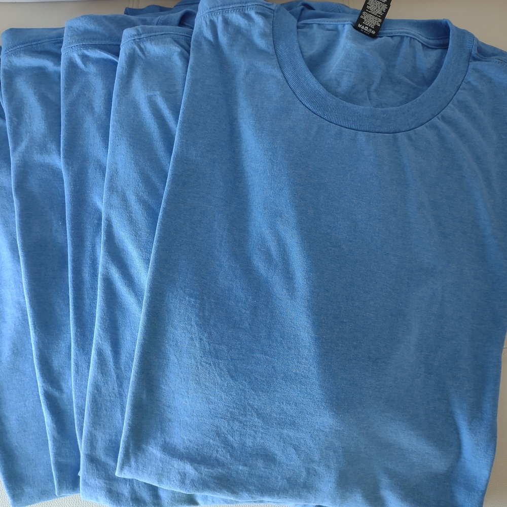 5 PACK OF LIGHT BLUE T SHIRTS BRAND NEW , EXCELLENT QUALITY All 3XL